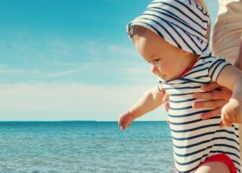 Cuidados com o bebê na praia