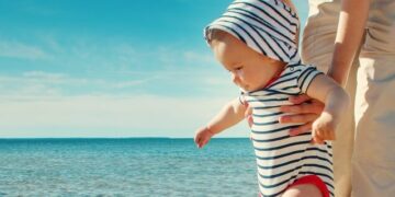 Cuidados com o bebê na praia
