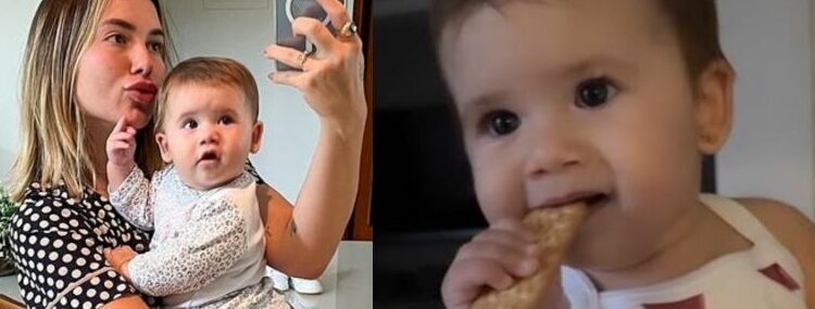 Maria Alice, filha de Virgínia Fonseca e Zé Felipe, apareceu comendo um biscoito de maisena na internet e a polêmica começou