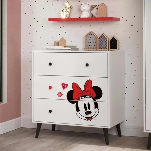 Cômoda divertida com desenho da Minnie