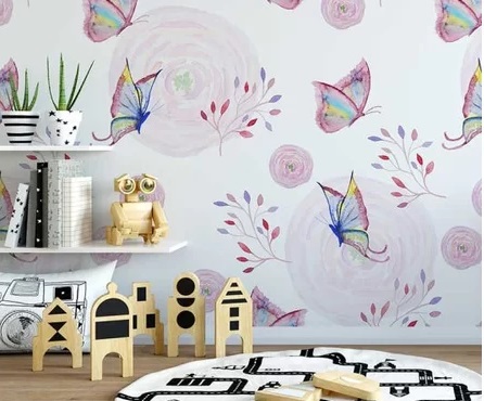 Estampas românticas no quarto provençal